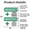 Signmission First Aid Kit Inside Bilingual, 18 in W x Rectangle, Plastic OS-2PACK-EM-P-1824-L-10322 - alternate 7